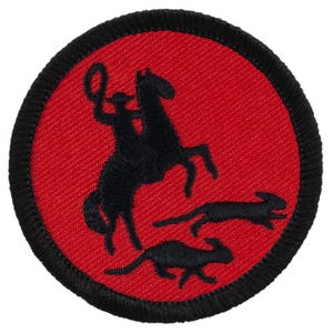 Red & Black Cat Herders Patch (283R) 2 Inch Diameter Embroidered Patch