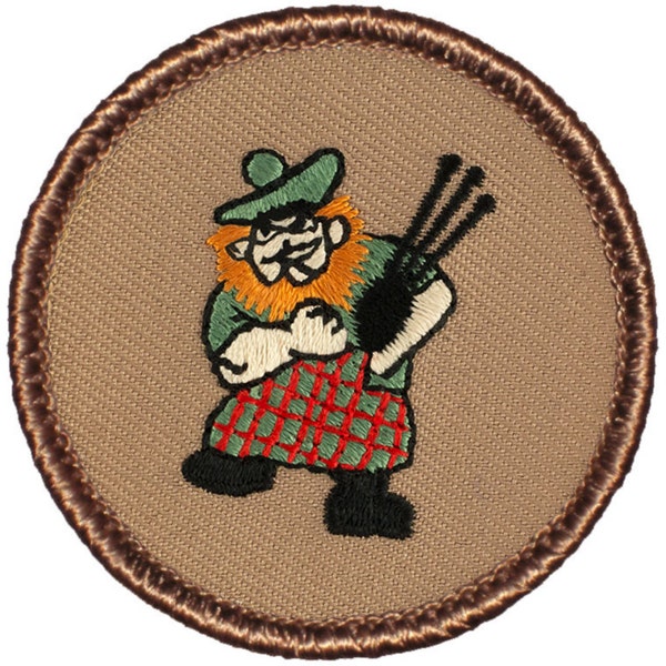 Scotsman Patch (117) 2 Inch Diameter Embroidered Patch