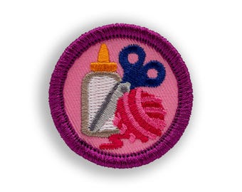 Insignia de demérito de la Reina de la Artesanía - Parche bordado de 3,8 cm de diámetro