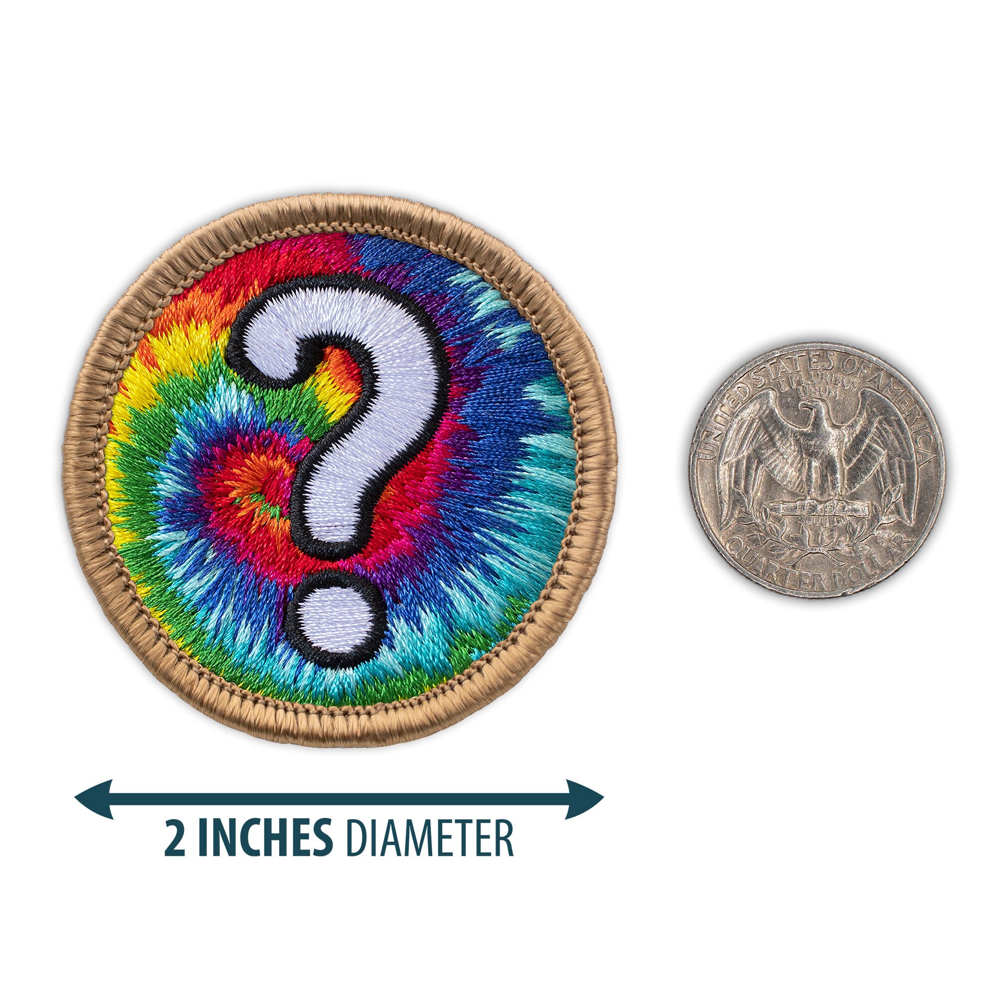 Tie-dye Question Mark – 2 Inch Diameter Embroidered Patch - Etsy