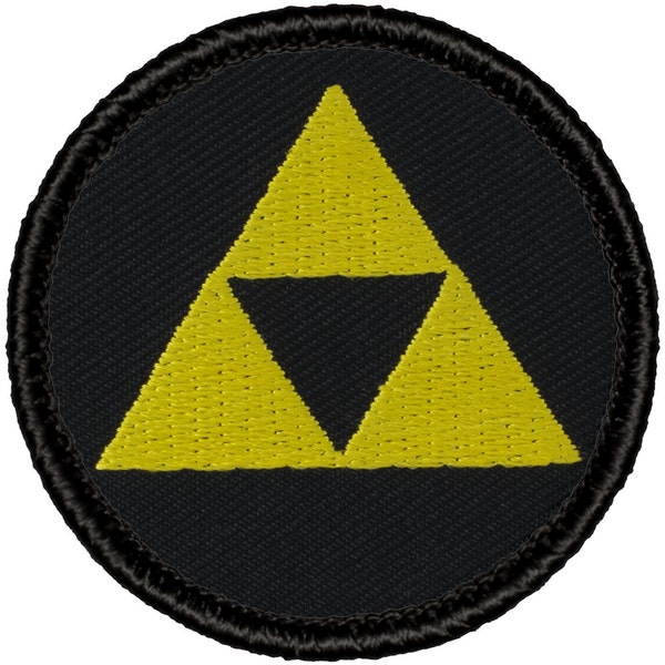 Gold Triangles Patch (792) 2 Inch Diameter Embroidered Patch