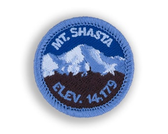 Insignia de demérito del Monte Shasta - Parche bordado de 1,5" de diámetro