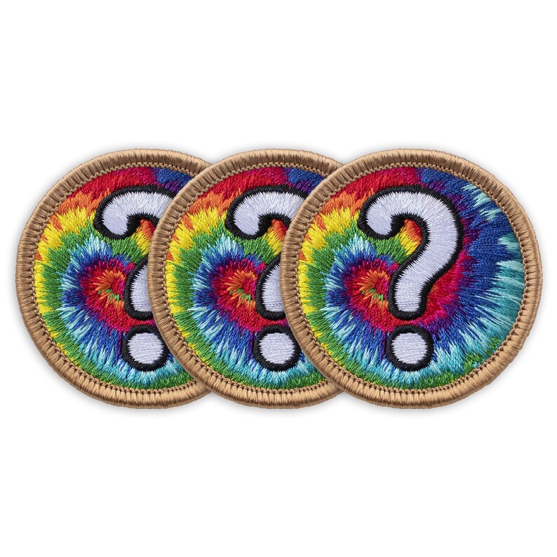 Tie-dye Question Mark – 2 Inch Diameter Embroidered Patch - Etsy