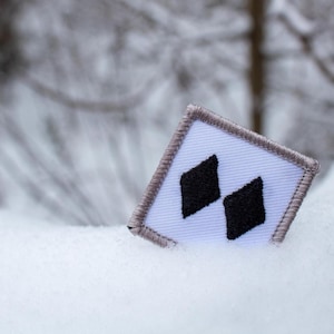 Double Black Diamond Demerit Badge - 1.5" Square Embroidered Patch