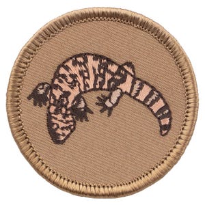Gila Monster Patch (254) 2 Inch Diameter Embroidered Patch