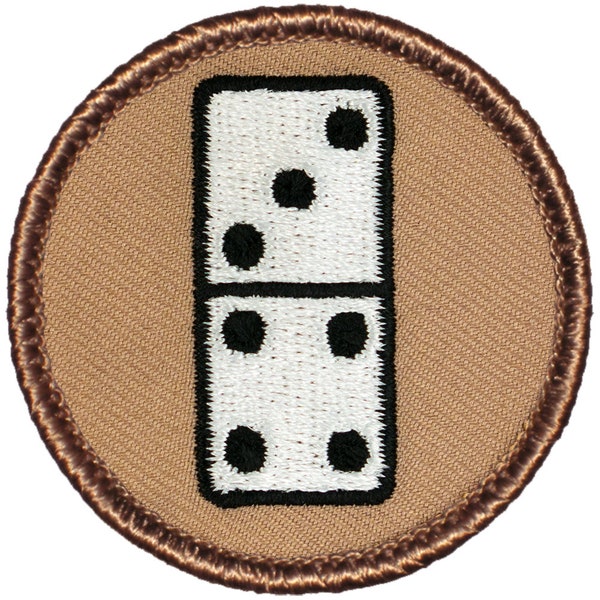 Domino Patch (066) 2 Inch Diameter Embroidered Patch