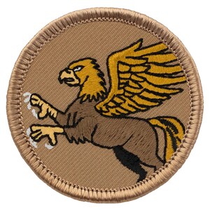 Hippogriff Patch - 2 Inch Diameter Embroidered Patch
