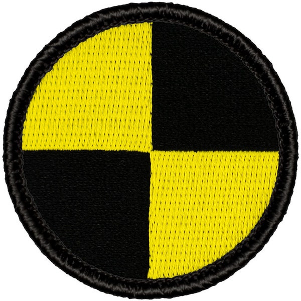 Crash Test Patch - 2 Inch Diameter Embroidered Patch