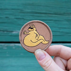 Cool Slug Patch - 2 Inch Diameter Embroidered Patch