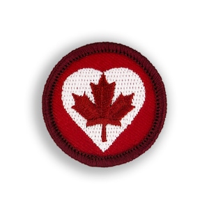 Love Canada Demerit Badge - 1.5" Diameter Embroidered Patch