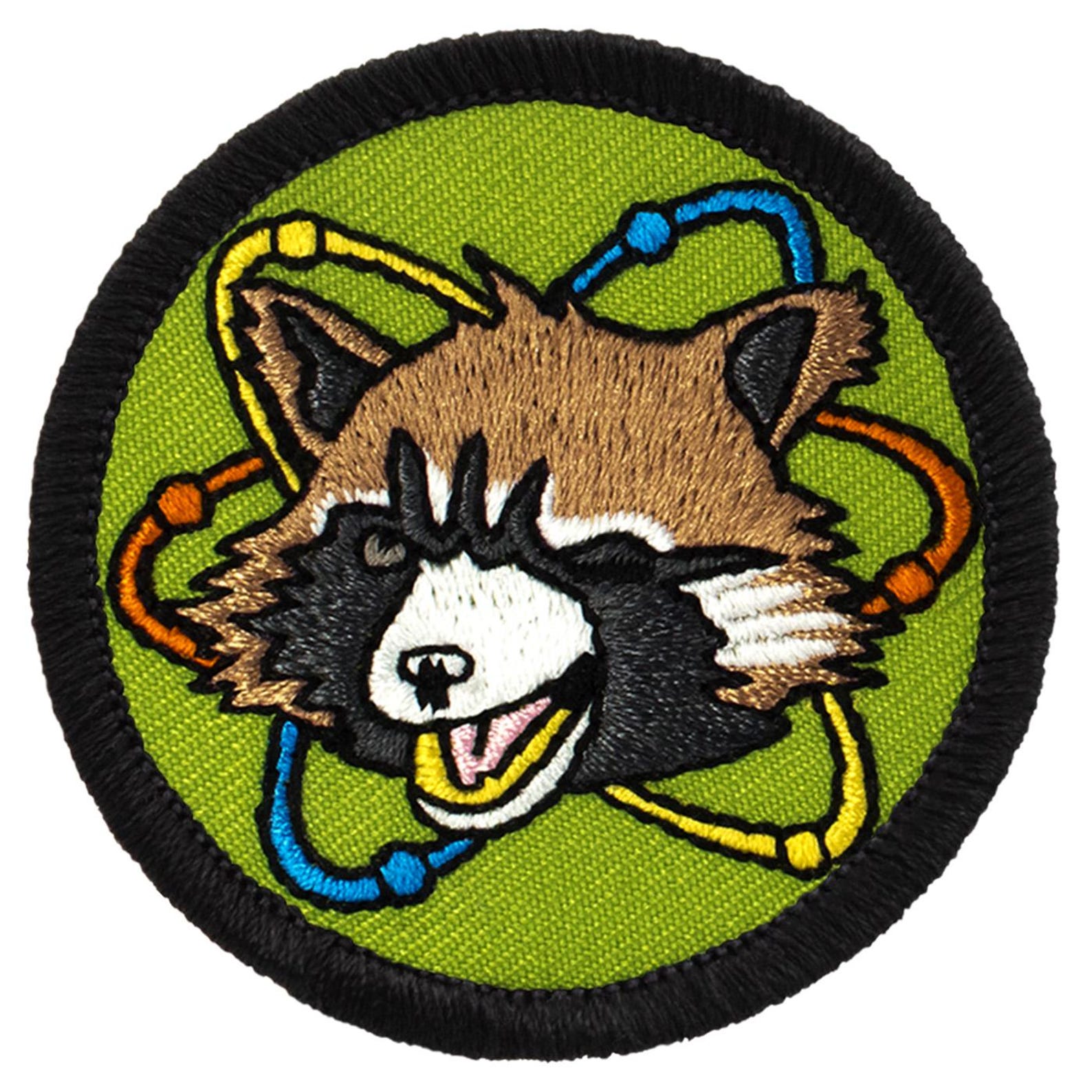 Atomic Raccoon Patch 2 Inch Diameter Embroidered Patch - Etsy
