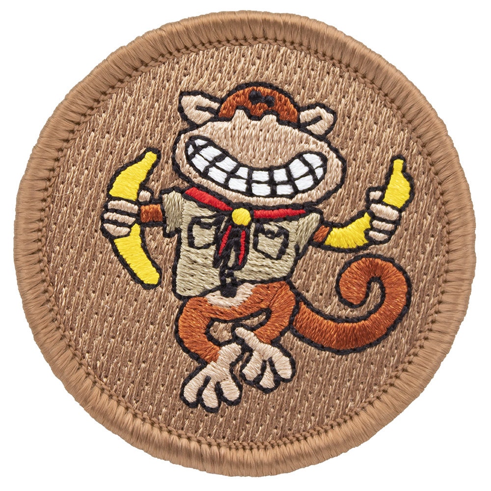 George Monkey Patch Silly Boy Scout Monkey Patch - 2 Inch Diameter Embroidered Patch - Etsy