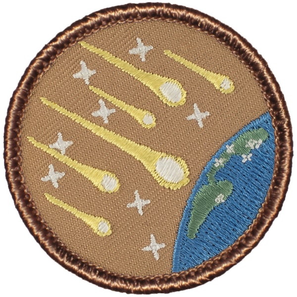 Meteor Shower Patch (602) 2 Inch Diameter Embroidered Patch