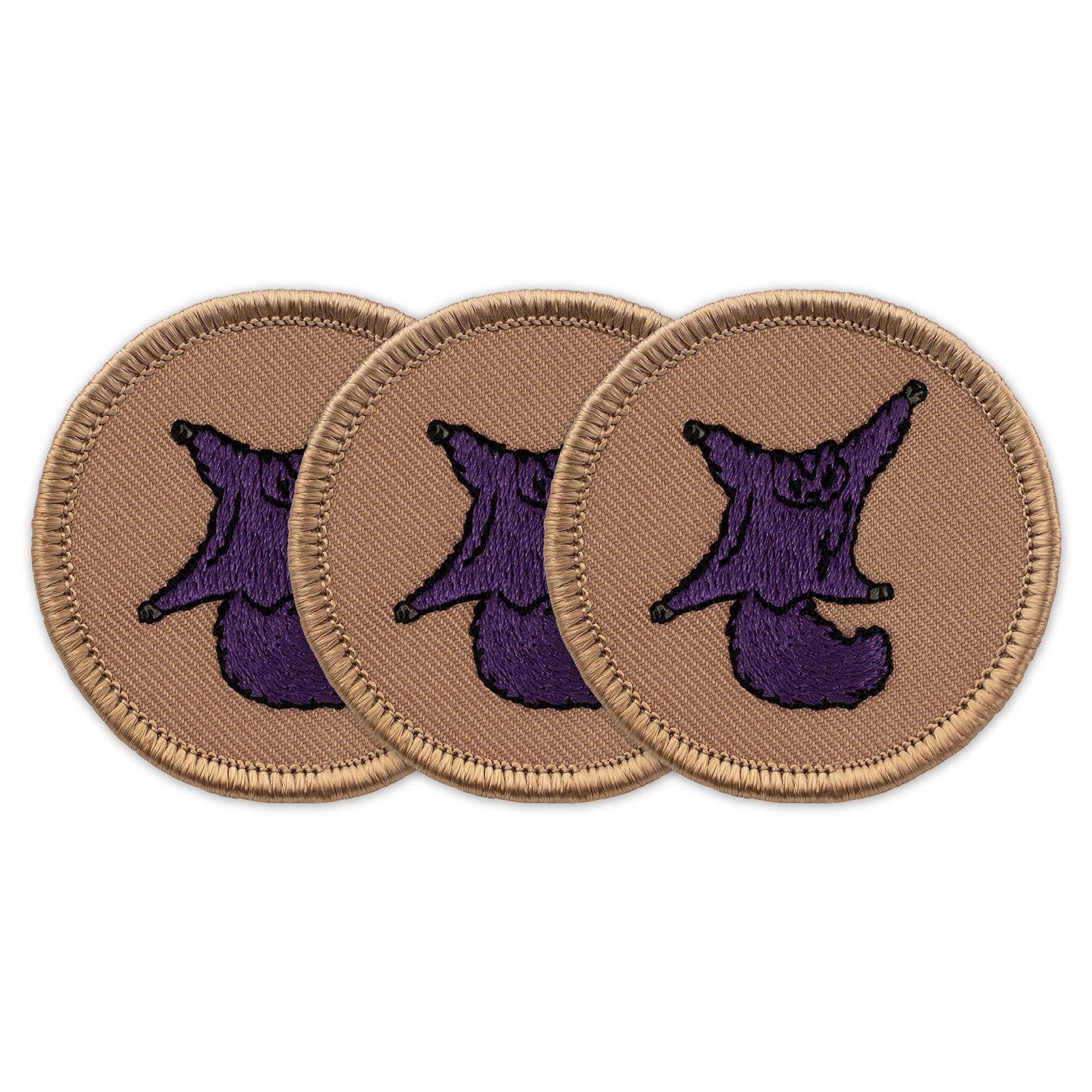 Purple Flying Squirrel Patch - 2 Inch Diameter Embroidered Patch - Etsy