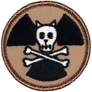 Glow-in-the-Dark Schrodinger's Cat Patch - 2 Inch Diameter Embroidered Patch