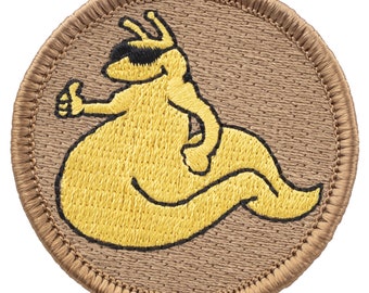 Cool Slug Patch - 2 Inch Diameter Embroidered Patch