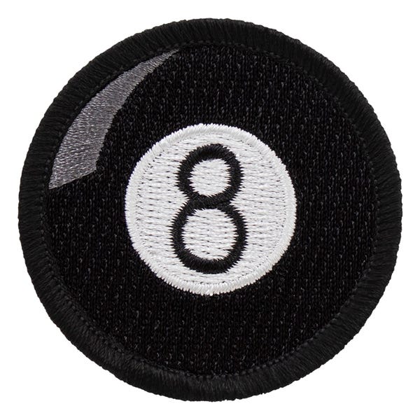 8 Ball – 2 Inch Diameter Embroidered Billiards Patch