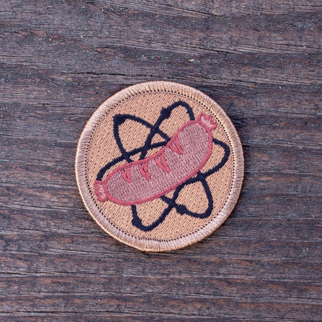 Atomic Sausage Patch - 2 Inch Diameter Embroidered Patch - Etsy