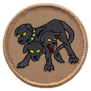 Cerberus Patch 2 Inch Diameter Embroidered Patch