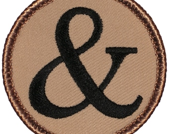 Ampersand Patch - 2 Inch Diameter Embroidered Patch