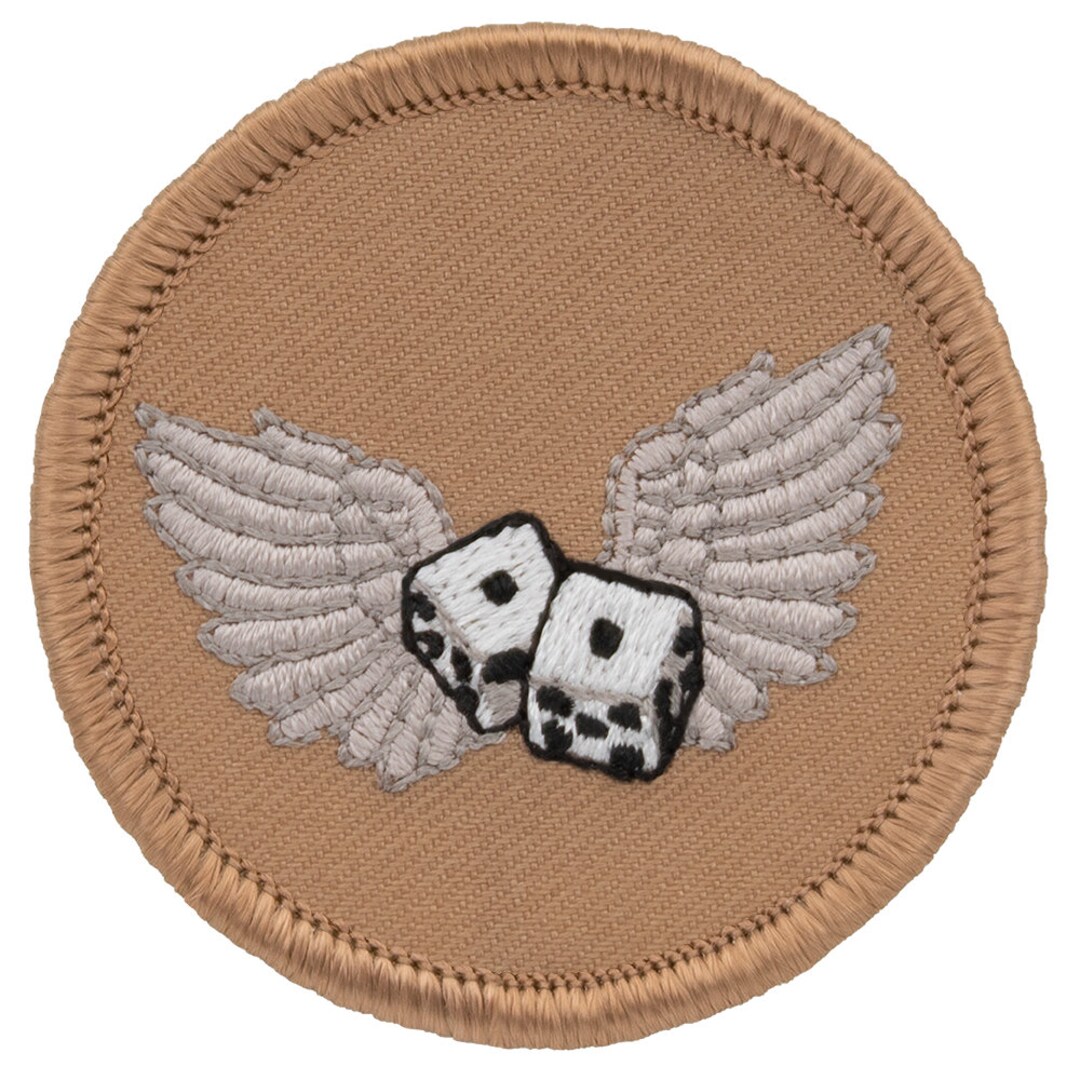 Flying Dice Patch – 2 Inch Diameter Embroidered Patch - Etsy