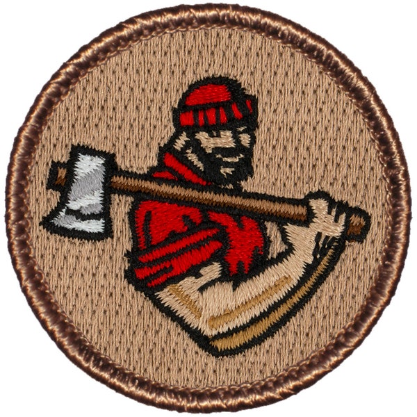 Lumberjack Patch (407) 2 Inch Diameter Embroidered Patch