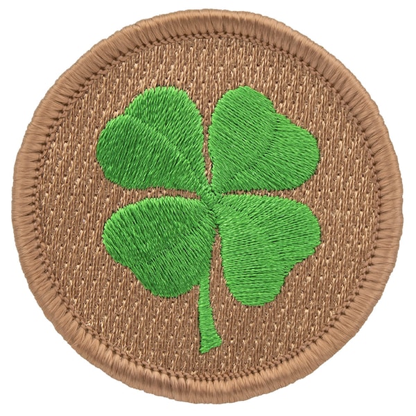 Four Leaf Clover Patch (221) 2 Inch Diameter Embroidered Patch