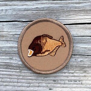 Piranha Patch (162) 2 Inch Diameter Embroidered Patch