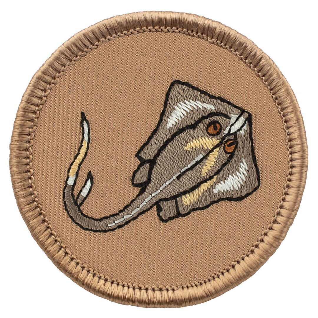 Stingray Patch – 2 Inch Diameter Embroidered Patch - Etsy