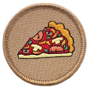 Pizza Patch – 2 Inch Diameter Embroidered Patch