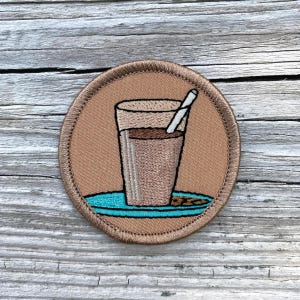 Chocolate Milk Patch - 2 Inch Diameter Embroidered Patch