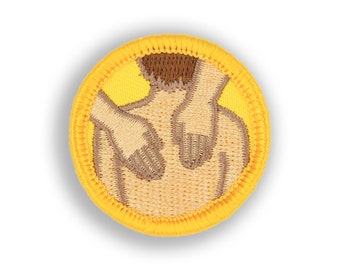 Massage Demerit Badge - 1.5" Diameter Embroidered Patch