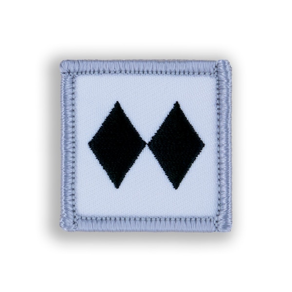 Double Black Diamond Demerit Badge - 1.5" Square Embroidered Patch