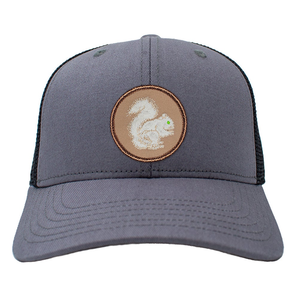 Squirrel Hats - Embroidered Squirrel Patch Hats - Pick Your