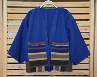 Sample Sale - Cobalt Blue Blanket Weight Wool Jacket