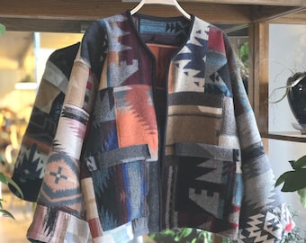 One of a Kind Wool Patchwork Jacket