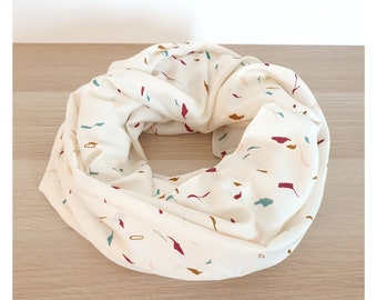 Snood scarf - double neck ecru