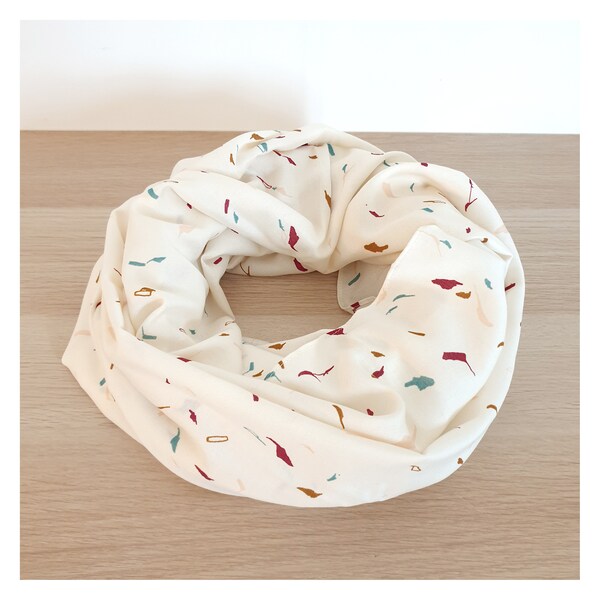 Foulard snood - double tour de cou Ecru