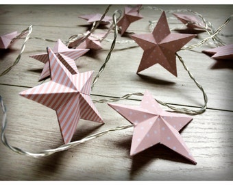 Paper star string lights