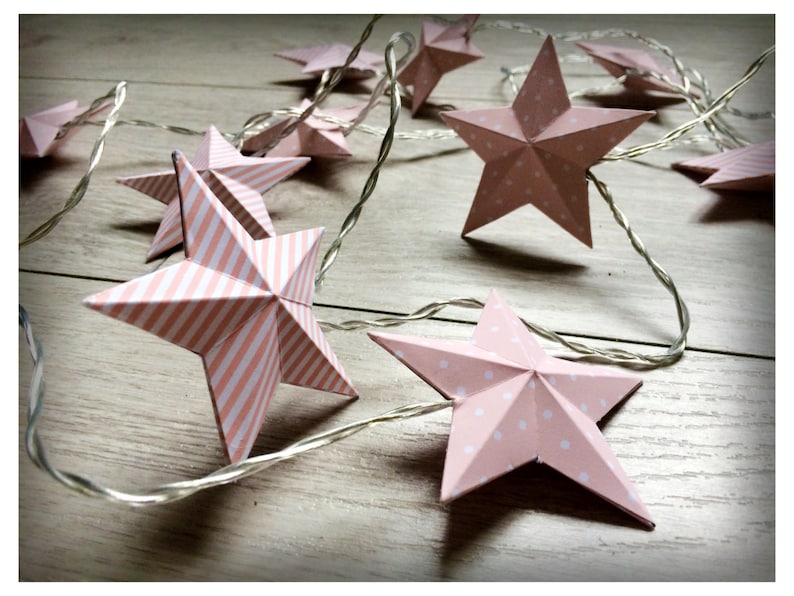 Paper star string lights image 1