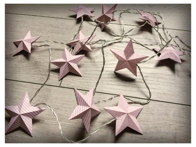 Paper star string lights image 2