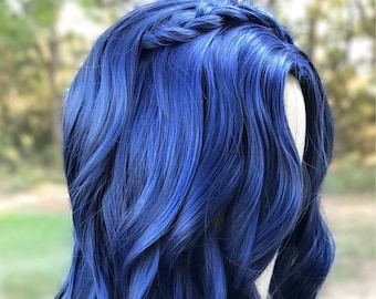 Evie Descendants Movie Style Adult Wig Dark Blue Etsy Canada