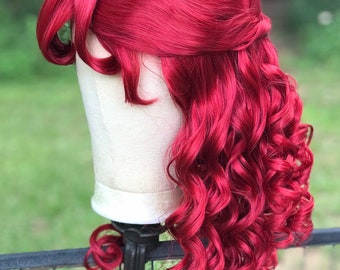 Modern Park Style Ugly Stepsister Anastasia Tremaine Wig - Bright Red or  Dark Red