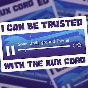 Sonic Underground Aux Cord Sticker