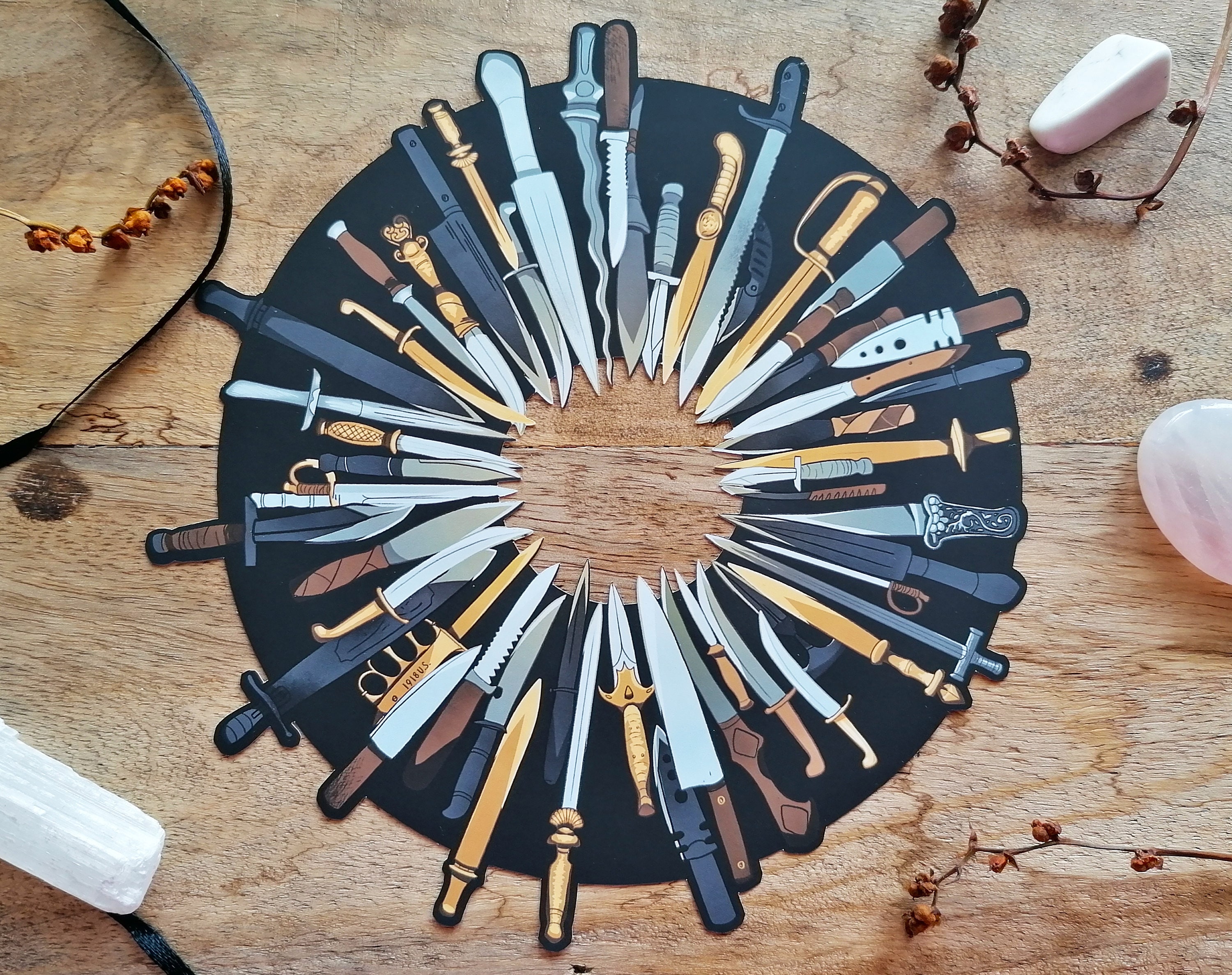 Knives Out Knife Sticker With Hollow Centre Etsy Australia