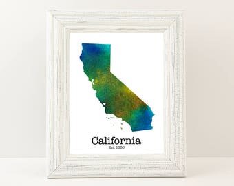 California State Map - CUSTOM art print