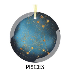 Pisces zodiac gift - Christmas Tree Ornament, astrology gift for her, astrologist, horoscope expert, water sign, astronomy