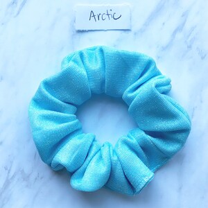 Baby Blue glitter scrunchie, sparkly large ponytail holder, hair accessory, stocking stuffer, holiday gift, sky blue elastic, PRE-ORDER