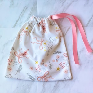 Sac de danse, Ballerina Kids, sacs à chaussures de danse pour tout-petits en flanelle et ruban de satin pour les cours de claquettes de ballet ou les répétitions de récital