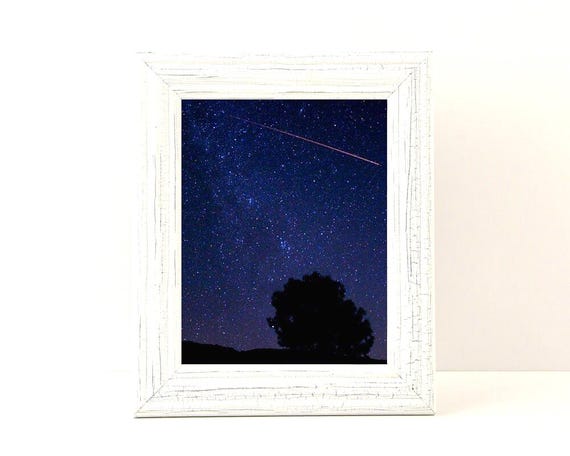 Perseid Meteor Shower Giclée Print – Starry Night Sky Photography